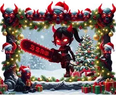 JILI JILI games tile with a devil girl in a snowy frame